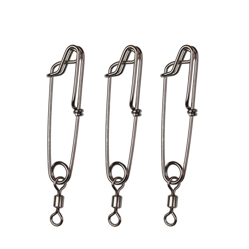 Laxygo 5pcs Longline Fishing Snap Clips Stainless Steel Floatline Tuna Clips with Rolling Swivel 5 Sizes - Image 1